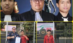 Doc. Kolase foto saat Ketua Umum FERADI WPI, Advokat Donny Andretti, S.H., S.Kom., M.Kom., C.Md., dan Bendahara Umum, Advokat Prija Maxy Theozipa, S.H., menghadiri sidang di Pengadilan Niaga Jakarta Pusat. Kehadiran mereka dalam agenda pembahasan alat bukti surat tambahan dari pemohon pailit mencerminkan komitmen FERADI WPI dalam mendukung akses keadilan bagi masyarakat. (Foto Dokumentsi: FERADI WPI Official).