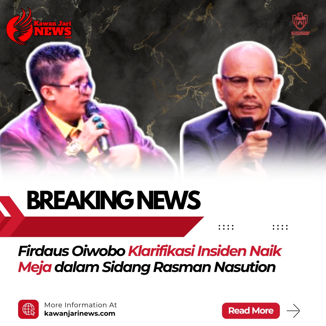 Doc. Pengacara Firdaus Oiwobo dan praktisi hukum Saor Siagian saat hadir dalam acara Rakyat Bersuara di iNews TV, Selasa (11/02/2025). Dalam diskusi tersebut, Firdaus memberikan klarifikasi terkait aksinya naik ke meja sidang dalam kasus Rasman Nasution, sementara Saor menyoroti insiden ini sebagai cerminan persoalan di dunia hukum Indonesia. (Foto: iNews TV). (Sumber Foto Dokumentasi: iNews TV).