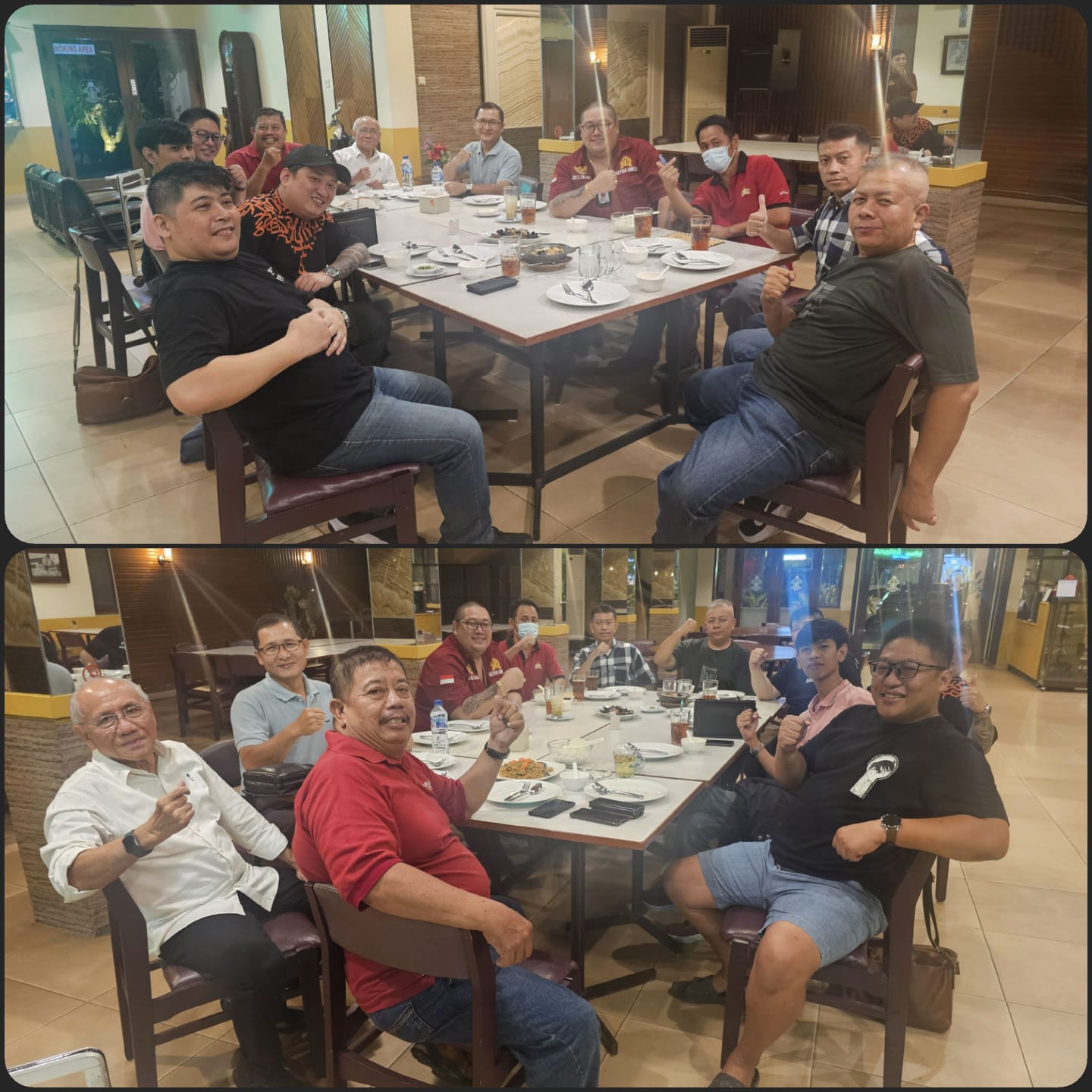 Doc. Suasana dinner meeting di Restaurant Istana, Semarang, yang dihadiri oleh Ketua Umum FERADI WPI, Advokat Donny, S.H., S.Kom., M.Kom., C.Md., C.PFW, bersama Abraham Hilton, Pemimpin Full Gospel FGBMI Chapter Semarang, serta para pengusaha Jawa Tengah. Pertemuan ini membahas program sosial dan peluang kerja sama bisnis. (Foto Dokumentasi: FERADI WPIOfficial).