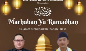 Doc. Flayer resmi dari Feradi WPI DPC Kota Semarang dengan desain yang elegan, menampilkan ucapan selamat menyambut bulan suci Ramadhan 1446 H/2025. Flayer ini mencerminkan semangat kebersamaan dan kepedulian sosial yang diusung oleh organisasi. (Foto Dokumentasi: FERADI WPI Official).