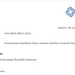 Doc. Tangkapan layar surat resmi Ikatan Wajib Pajak Indonesia (IWPI) bernomor 004/IWPI-SPK/I/2025 yang ditujukan kepada Menteri Keuangan Republik Indonesia. Surat tersebut berisi permohonan klarifikasi terkait status masa jabatan Direktur Jenderal Pajak, Suryo Utomo, yang dinilai telah berakhir pada 1 November 2024 sesuai ketentuan Peraturan Pemerintah No. 2 Tahun 1958. Hingga awal Maret 2025, IWPI belum menerima kejelasan mengenai apakah masa jabatan tersebut diperpanjang atau telah dilakukan proses pergantian pejabat baru. (Dokumentasi: Eko Wahyu).