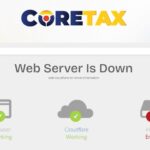 Doc. Tangkapan layar kegagalan akses sistem Coretax dengan pesan "Web Server Is Down", menyoroti kendala teknis dalam administrasi perpajakan. Gangguan ini menjadi perhatian di tengah defisit pajak Rp70 triliun, mendorong IWPI meminta evaluasi menyeluruh terhadap sistem. (Foto Dokumentasi: Eko Wahyu).