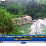 Doc. Kondisi Embung Desa Kaduagung, Kecamatan Karangkancana, Kabupaten Kuningan, yang dibangun dengan anggaran sekitar Rp475 juta dari Dana Desa Tahun 2024. Meski proyek tahap pertama diklaim telah rampung, aliran air ke lahan pertanian belum berjalan optimal, memicu sorotan publik terhadap efektivitas dan transparansi anggaran. (Foto Dokumentasi: Muh. Ismail).