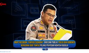 Doc. AKBP Reonald Simanjuntak, Kasubdit Penmas Polda Metro Jaya, memberikan keterangan pers terkait langkah kepolisian dalam menyelidiki grup Facebook “Fantasi Sedarah” yang berisi konten asusila dan meresahkan masyarakat. Kepolisian memastikan akan menindak tegas pelaku penyebar konten menyimpang tersebut, bekerja sama dengan Direktorat Siber dan Kementerian Komunikasi dan Informatika. (Foto Dokumentasi: NR – kawanjarinews.com).