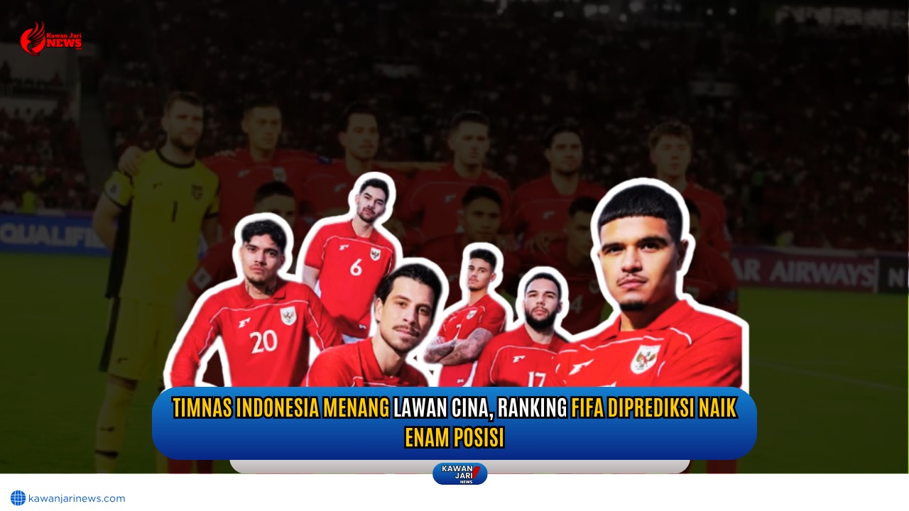 Doc. Para pemain Timnas Indonesia merayakan kemenangan penting atas China. Kemenangan ini diprediksi akan mendongkrak peringkat FIFA Indonesia naik hingga enam posisi. (Foto Dokumentasi: NR -kawanjarinews.com).