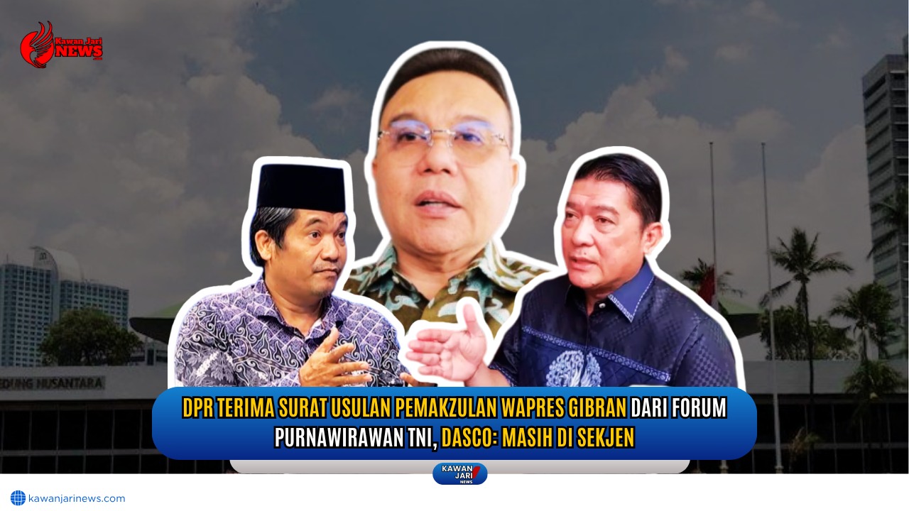 Doc. Ilustrasi – Sejumlah tokoh dalam pemberitaan terkait usulan pemakzulan Wakil Presiden Gibran Rakabuming Raka oleh Forum Purnawirawan TNI, serta pernyataan pihak DPR RI mengenai status surat tersebut. (Foto: NR – kawanjarinews.com).