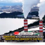 Doc. Cerobong asap PLTU batu bara di kawasan Indonesia Weda Bay Industrial Park (IWIP), Teluk Weda, Halmahera Tengah, Maluku Utara, tampak mengepulkan emisi ke udara. Aktivitas industri nikel di kawasan ini menjadi sorotan dalam laporan biomonitoring Nexus3 Foundation dan Universitas Tadulako yang mengungkapkan tingginya kandungan logam berat di lingkungan dan tubuh warga sekitar. (Foto Dokumentasi: Nexus3 Foundation).