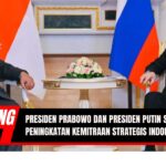 Doc. Presiden Republik Indonesia, Prabowo Subianto (kiri), bertemu dengan Presiden Rusia, Vladimir Putin (kanan), dalam pertemuan resmi di Istana Konstantinovsky, St. Petersburg, Rusia. Pertemuan ini menjadi bagian dari kunjungan bilateral dan partisipasi Indonesia dalam Forum Ekonomi Internasional St. Petersburg 2025. (Sumber Foto: Tangkapan layar dari YouTube Channel Sekretariat Presiden).