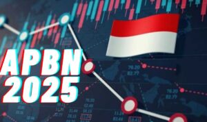 Doc. Ilustrasi pergerakan indikator ekonomi dan grafik keuangan yang merepresentasikan dinamika Anggaran Pendapatan dan Belanja Negara (APBN) 2025. Gambar ini menggambarkan tren fiskal nasional serta respons pemerintah terhadap potensi pelebaran defisit anggaran. Catatn, gambar ini hanya sebagai Ilustrasi digital, bukan data aktual, digunakan untuk keperluan visualisasi berita. (Foto Ilustrasi: Eko Wahyu – kawanjarinews.com).