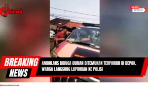 Doc. Sejumlah warga tampak berkumpul di sekitar mobil ambulans yang ditemukan terparkir mencurigakan di kawasan permukiman Jalan Mayor Idrus Tos, Depok, Jawa Barat. Kendaraan tersebut diduga merupakan hasil tindak pencurian dan langsung dilaporkan ke pihak kepolisian oleh warga setempat. Catatan: Gambar ini merupakan dokumentasi peristiwa yang terjadi di lapangan sebagaimana terekam dalam laporan warga. Penyajian gambar ini dimaksudkan untuk kepentingan pemberitaan dan tidak dimaksudkan untuk menghakimi pihak tertentu sebelum ada proses hukum yang sah. (Sumber Foto Dokumentasi: BeritaSatu).