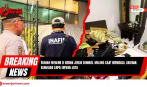 Doc. Petugas kepolisian dan tim identifikasi (INAFIS) melakukan olah tempat kejadian perkara (TKP) di sebuah rumah mewah di Kebon Jeruk, Jakarta Barat, yang dibobol maling saat ditinggal penghuninya berlibur. Tampak kondisi kamar berantakan dan sejumlah barang berharga dilaporkan raib, dengan total kerugian diperkirakan mencapai Rp800 juta. Catatan: Foto ini digunakan sebagai dokumentasi kejadian dan ilustrasi pemberitaan. Gambar tidak serta merta menggambarkan keseluruhan kejadian secara menyeluruh dan hanya bertujuan sebagai pelengkap visual dalam konteks jurnalistik. (Sumber Foto: koranpaionline).