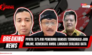 Doc. Ilustrasi wajah Deputi PPATK, bersama dua narasumber lainnya, dalam tayangan yang membahas temuan 571.410 penerima bantuan sosial (bansos) yang terindikasi terlibat dalam aktivitas judi online. Laporan ini menjadi sorotan publik setelah Kementerian Sosial menyatakan siap mengevaluasi data penerima bansos secara menyeluruh dan memperkuat kolaborasi dengan PPATK demi memastikan akuntabilitas dan ketepatan sasaran program bantuan pemerintah. (Ilustrasi: NR -kawanjarinews.com).