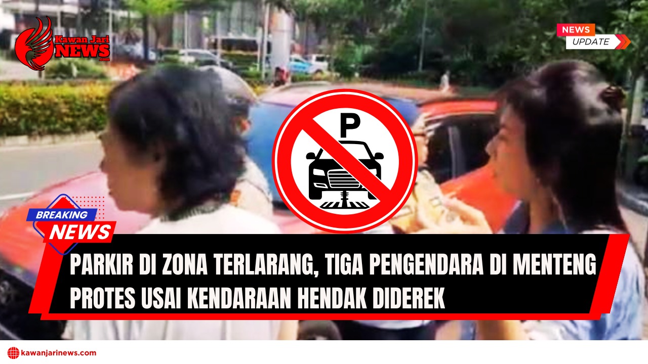 Doc. Tangkapan layar suasana di Jalan Menteng Raya, Jakarta Pusat, saat tiga pemilik kendaraan memprotes petugas Suku Dinas Perhubungan yang hendak menderek mobil mereka. Para pengendara mengaku mendapatkan izin parkir dari juru parkir liar di lokasi. (Sumber Foto: iNews).