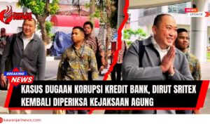Doc. Dirut PT Sri Rejeki Isman Tbk (Sritex), Iwan Kurniawan Lukminto, saat tiba di Gedung Bundar Jaksa Agung Muda Tindak Pidana Khusus (Jampidsus), Kejaksaan Agung RI, Jakarta Selatan, dalam agenda pemeriksaan lanjutan terkait dugaan tindak pidana korupsi fasilitas kredit perbankan. Pemeriksaan ini merupakan bagian dari proses penyidikan dugaan korupsi fasilitas kredit dari sejumlah bank kepada grup perusahaan tekstil tersebut. (NR – kawanjarinews.com).