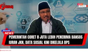 Doc. Ilustrasi Menteri Sosial RI dalam pemberitaan terkait pencoretan lebih dari 8 juta penerima bansos iuran JKN, menyusul kebijakan pengelolaan data sosial oleh BPS. (Ilustrasi: NR - kawanjarinews.com).