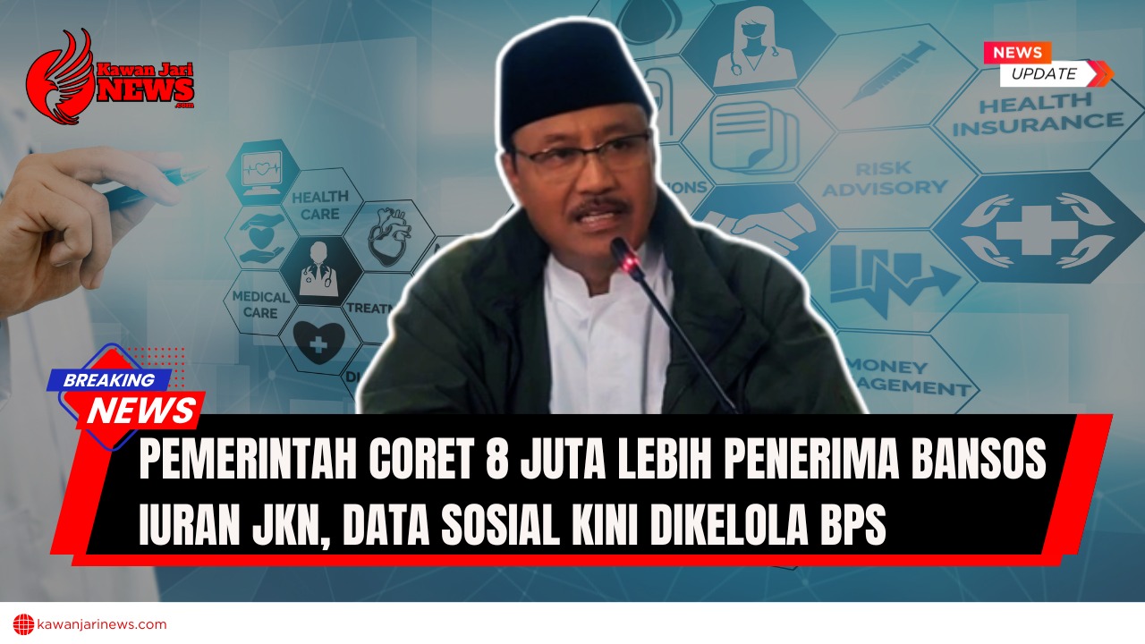 Doc. Ilustrasi Menteri Sosial RI dalam pemberitaan terkait pencoretan lebih dari 8 juta penerima bansos iuran JKN, menyusul kebijakan pengelolaan data sosial oleh BPS. (Ilustrasi: NR - kawanjarinews.com).