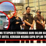 Doc. Konferensi pers Kejaksaan Agung Republik Indonesia saat mengumumkan penetapan delapan tersangka baru dalam kasus dugaan korupsi pemberian fasilitas kredit fiktif kepada PT Sri Rejeki Isman Tbk (Sritex). Kerugian negara akibat kasus ini diperkirakan mencapai lebih dari Rp1,88 triliun. (Foto: tangkapan layar/MetroTV – Desain: NR – kawanjarinews.com).