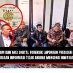 Doc. Gambar ini secara visual merepresentasikan momentum penting dalam kasus yang sedang menuai perhatian publik. Dalam foto terlihat kelompok pelapor, disertai dengan dokumentasi akademik yang ditekankan. Hal ini mencerminkan intensitas debat dan investigasi terkait integritas akademik serta reputasi institusi UGM. (NR – kawanjarinews.com).