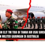 Doc. Pasukan Elit TNI Tiba di Tanah Air Sejumlah prajurit elit TNI yang tergabung dalam Koopsus TNI, Kopassus TNI AD, Denjaka TNI AL, dan Kopasgat TNI AU tiba di Indonesia usai menuntaskan latihan militer gabungan Talisman Sabre dan Trisula Wyvern 2025 di Australia. Latihan ini melibatkan 19 negara dan digelar di New South Wales dan Queensland. Ketibaan pasukan disambut secara resmi dalam upacara militer di Terminal Selatan, Lanud Halim Perdanakusuma, Jakarta Timur, Kamis (24/7/2025). (Foto Dokumentsi: Puspen TNI).
