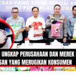 Doc. Konferensi Pers: Pengungkapan Kasus Beras Oplosan oleh Polri. Direktorat Tindak Pidana Ekonomi Khusus (Dittipideksus) Bareskrim Polri menggelar konferensi pers di Jakarta, Kamis (24/7/2025), terkait pengungkapan kasus pengoplosan dan pengurangan takaran beras premium yang merugikan konsumen secara masif. Dalam konferensi ini, Polri membeberkan sejumlah merek dan perusahaan yang terlibat, serta menyampaikan hasil temuan dari 268 sampel beras dari 212 merek yang diperiksa di 10 provinsi. Barang bukti berbagai merek beras ditampilkan, sebagai bagian dari transparansi penegakan hukum dan perlindungan terhadap konsumen. (NR – kawanjarinews.com).
