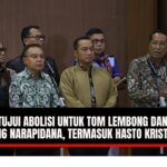 Doc. konferensi pers yang mengumumkan persetujuan Dewan Perwakilan Rakyat (DPR) Indonesia terhadap abolisi untuk Tom Lembong dan amnesti bagi 1116 narapidana, termasuk Hasto Kristianto. (NR – kawanjarinews.com).