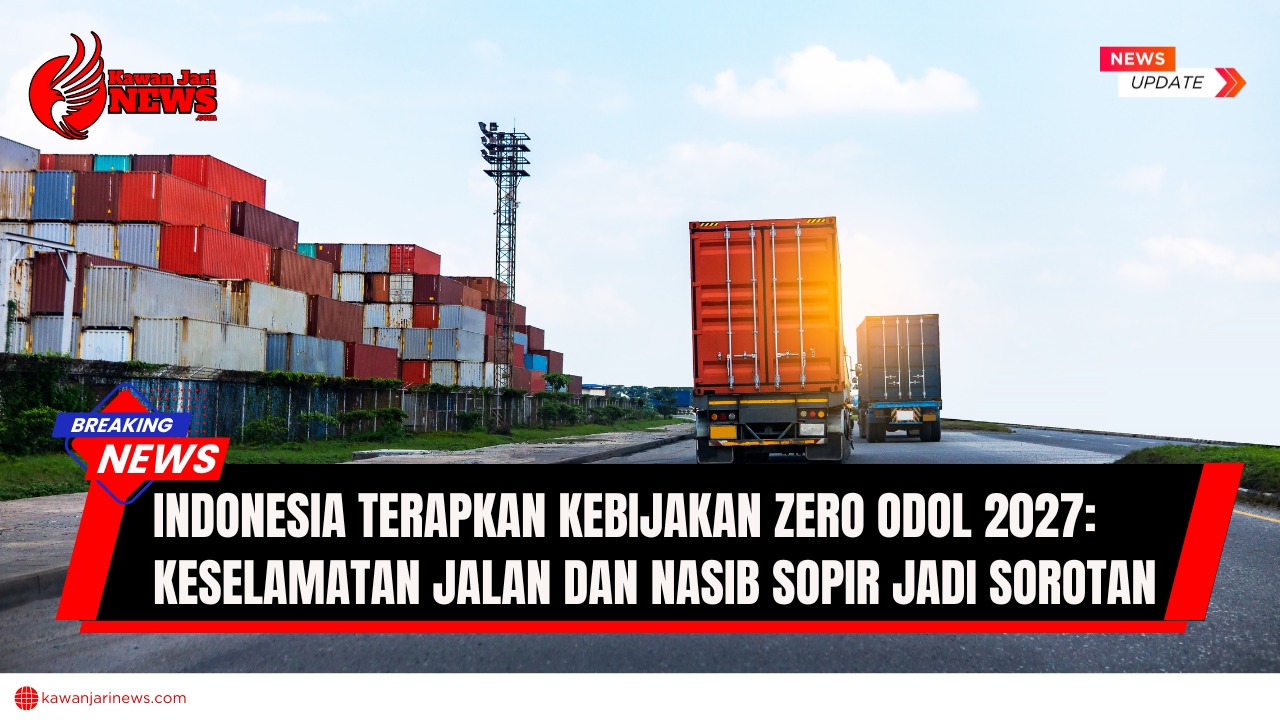 Doc. Ilustrasi truk logistik di jalur distribusi barang. Pemerintah Indonesia bersama DPR dan pelaku usaha logistik sepakat menerapkan kebijakan Zero ODOL mulai tahun 2027 untuk mengurangi kerusakan jalan dan angka kecelakaan. Kebijakan ini menuai sorotan terkait perlindungan hak dan kesejahteraan sopir logistik. (Ilustrasi: NR - Kawan Jari News).