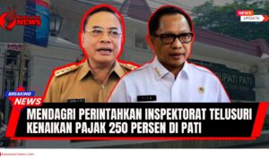 Doc. Menteri Dalam Negeri (Mendagri) Tito Karnavian memerintahkan Inspektorat Jenderal untuk menyelidiki kenaikan Pajak Bumi dan Bangunan (PBB) hingga 250% di Kabupaten Pati, Jawa Tengah. Kenaikan ini memicu protes keras dari warga. Gambar menunjukkan Mendagri Tito Karnavian (kiri) dan Bupati Pati Sudewo (kanan). (NR – kawanjarinews.com).