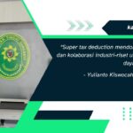 Doc. Konsultan Pajak Yulianto Kiswocahyono, SE., SH., BKP memberikan pernyataan terkait kebijakan super tax deduction dalam mendorong investasi R&D dan kolaborasi industri-riset untuk peningkatan daya saing nasional. (Foto: Eko Wahyu – kawanjarinews.com).
