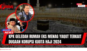 Doc. Boyamin Saiman, Koordinator Masyarakat Anti Korupsi Indonesia (MAKI), dengan latar belakang Masjidil Haram yang dipenuhi jemaah haji. Boyamin Saiman menilai praktik penjualan kuota haji tambahan ini merugikan negara sekaligus masyarakat. (NR – kawanjarinews.com).
