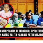 Doc. Suasana audiensi di ruang paripurna DPRD Sidoarjo, Kamis (28/8/2025), saat Komisi D menghadirkan pihak Klinik Siaga Medika, orang tua balita Hanania Fatin Majida, serta sejumlah instansi terkait. Pertemuan ini digelar untuk mencari titik terang dugaan malpraktik dan penahanan dokumen administrasi kesehatan yang menjadi sorotan publik. Pada klosé lingkaran atas, terlihat foto almarhumah Hanania Fatin Majida semasa hidupnya, pada lingkaran bawah kondisi luka pada tangan bekas