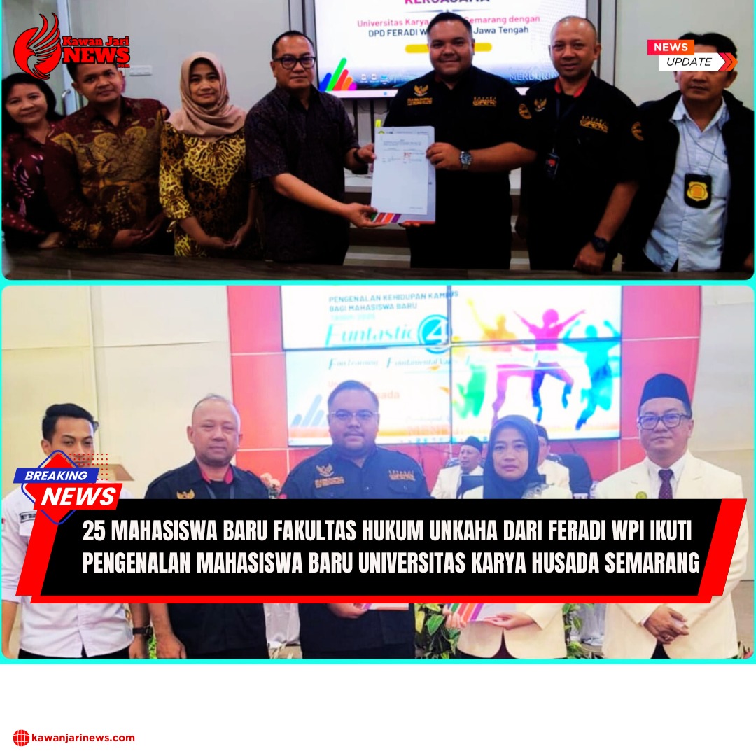 Doc. Universitas Karya Husada (UNKAHA) Semarang menjalin kerja sama dengan FERADI WPI Jawa Tengah. Sebanyak 25 mahasiswa baru dari FERADI WPI resmi bergabung di Fakultas Hukum UNKAHA dalam kegiatan Pengenalan
