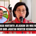 Doc. Ilustrasi Menteri Keuangan Sri Mulyani Indrawati, dengan inset foto lingkaran menampilkan Menteri Koordinator Bidang Perekonomian Airlangga Hartarto, terkait klarifikasi isu mundurnya Sri Mulyani dari kabinet, Jakarta, Senin (1/9/2025). (NR – KawanjariNews.com).