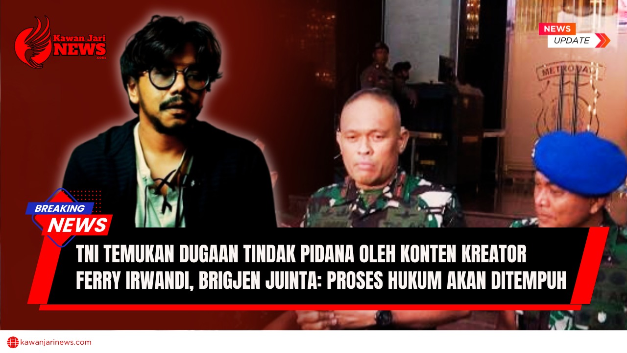 Doc. Ilustrasi: Ferry Irwandi (sisi kiri) dan perwakilan TNI (sisi kanan) digambarkan berada di lingkungan kepolisian. Ilustrasi ini digunakan untuk mendeskripsikan suasana saat proses klarifikasi terkait pemberitaan yang melibatkan nama Ferry dan respons aparat. Catatan: Gambar ini hanya ilustrasi. (NR – KawanJariNews.com).