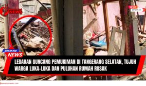 Doc. Kondisi rumah warga di Jalan Talas II, Pondok Cabe Ilir, Pamulang, Tangerang Selatan, yang hancur akibat ledakan pada Jumat pagi (12/9/2025). Peristiwa ini menyebabkan tujuh orang luka-luka serta puluhan rumah mengalami kerusakan. (NR – KawanJariNews.com).