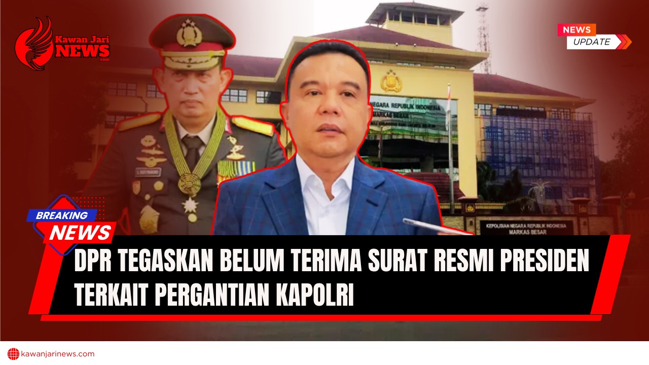 Doc. Ilustrasi Sufmi Dasco Ahmad (Wakil Ketua DPR RI) bersama Kapolri Jenderal Listyo Sigit Prabowo dengan latar belakang Gedung Mabes Polri. Gambar ini hanya bersifat ilustrasi untuk mendukung pemberitaan terkait klarifikasi DPR mengenai isu pergantian Kapolri. (NR – KawanJariNews.com).