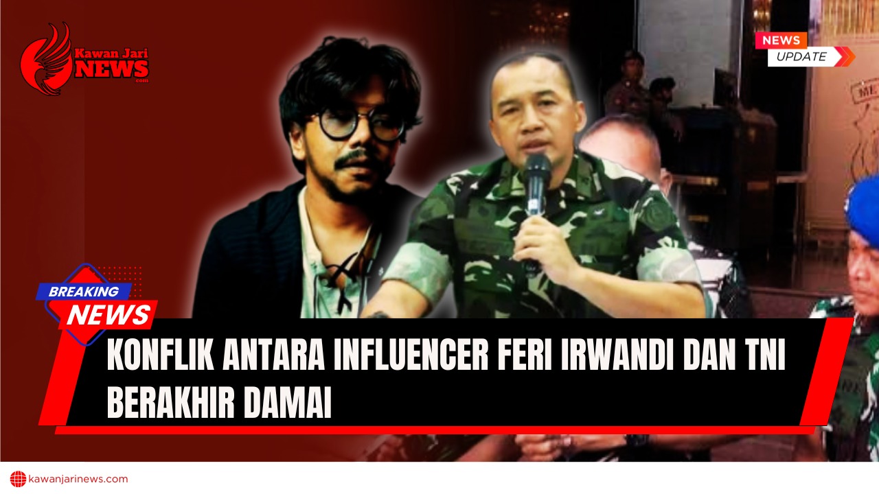 Doc. Ilustrasi Feri Irwandi bersama perwakilan TNI yang menunjukkan kesepakatan damai usai konflik yang sempat memanas. Kedua belah pihak sepakat menyelesaikan persoalan melalui komunikasi terbuka dan saling meminta maaf, demi mencegah gejolak di masyarakat. (NR – KawanJariNews.com).