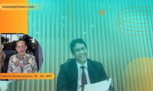 Doc. Yulianto Kiswocahyono, SE., SH., BKP, Konsultan Pajak sekaligus Ketua Komite Tetap Bidang Fiskal dan Moneter KADIN Jawa Timur, memberikan pandangan terkait kebijakan pemerintah dalam pemindahan dana Rp200 triliun ke perbankan. (Foto: kawanJariNews.com).