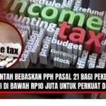 Doc. Ilustrasi pajak penghasilan (income tax). Pemerintah Indonesia resmi membebaskan PPh Pasal 21 bagi pekerja dengan gaji di bawah Rp10 juta per bulan guna memperkuat daya beli masyarakat dan mendukung pemulihan ekonomi nasional. (NR – KawanJariNews.com).