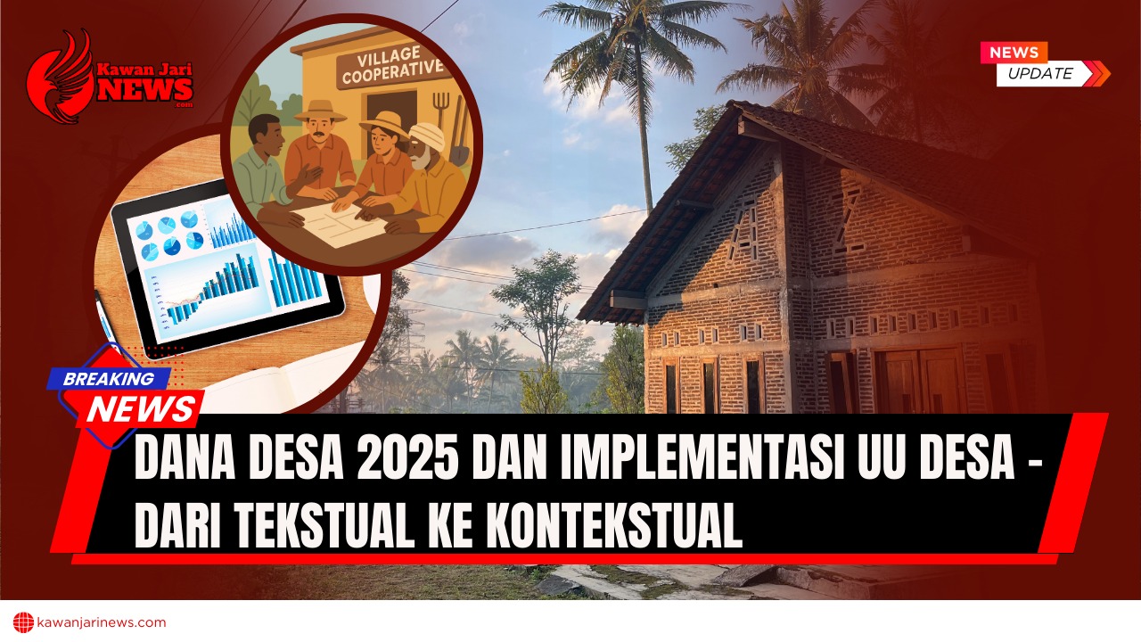 Doc. Ilustrasi sebuah Desa dan Infografis. Ilustrasi digunakan untuk melengkapi pemberitaan mengenai Dana Desa 2025 dan Implementasi UU Desa – Dari Tekstual ke Kontekstual. Gambar ini hanya merupakan ilustrasi untuk memperkuat konteks pemberitaan mengenai kebijakan Dana Desa, implementasi UU Desa, serta tantangan antara regulasi dan praktik di lapangan. (NR-KawanJariNews.com).