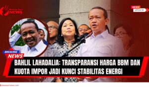 Doc. Menteri Energi dan Sumber Daya Mineral (ESDM) Bahlil Lahadalia memberikan keterangan pers usai rapat pembahasan ketersediaan BBM di Jakarta, Jumat (19/9/2025). Dalam kesempatan itu, Bahlil menegaskan stok BBM nasional aman untuk 18–21 hari ke depan serta menekankan transparansi harga dan kolaborasi dengan swasta sebagai kunci menjaga stabilitas energi. (NR | KawanJariNews.com).