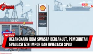 Doc. Ilustrasi antrean panjang kendaraan di SPBU swasta. Gambar ini berupa animasi dan hanya digunakan sebagai ilustrasi untuk mendukung pemberitaan mengenai kelangkaan BBM di SPBU swasta. (NR |KawanJariNews.com).