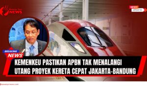 Doc. Menteri Keuangan Purbaya (dalam kolase lingkaran depan) dengan latar belakang kereta cepat Whoosh. Gambar ini bertujuan memperkuat konteks pemberitaan mengenai tanggung jawab keuangan proyek Kereta Cepat Jakarta–Bandung senilai Rp116 triliun. Isu ini menyoroti pentingnya transparansi, akuntabilitas, dan tata kelola BUMN agar tidak membebani APBN. (NR | KawanJariNews.com).