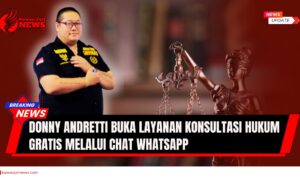Doc. Sosok Advokat Donny Andretti dikenal aktif sebagai pengacara, mediator, dan Ketua Umum Ikatan Wartawan Jagat Raya Indonesia. Di sela kesibukannya, ia membuka konsultasi hukum gratis bagi masyarakat lewat chat WhatsApp. (Foto: Nabila).