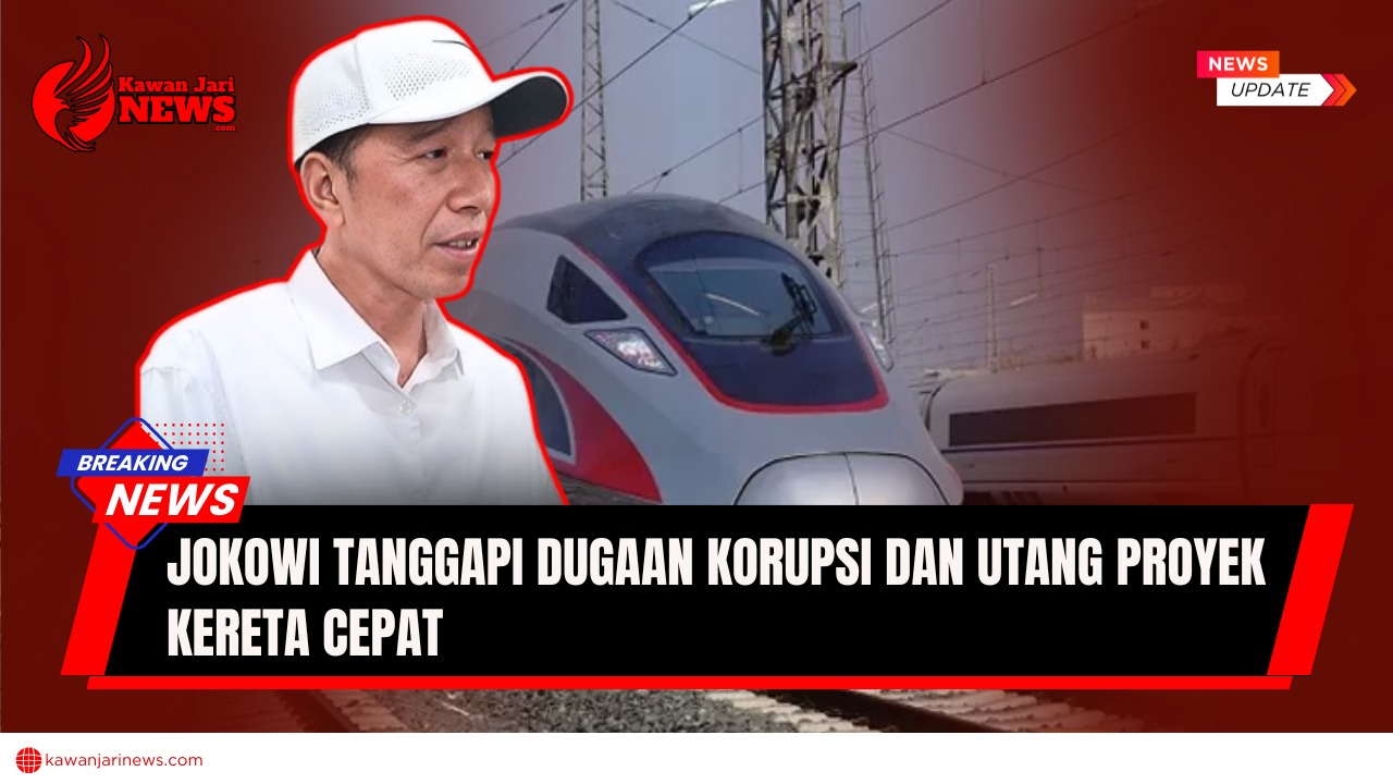 Doc. Presiden ke-7 Republik Indonesia, Joko Widodo, dalam ilustrasi pemberitaan terkait tanggapannya mengenai dugaan korupsi dan beban utang proyek Kereta Cepat Jakarta–Bandung. Gambar ini bersifat ilustratif. (Isu ilustrasi: transparansi proyek strategis nasional, akuntabilitas pembiayaan publik, dan efisiensi pembangunan infrastruktur transportasi). (Ilustrasi: NR | KawanJariNews.com).