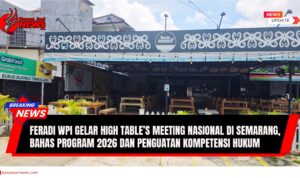 Doc. Tampak depan Resto Burjo Borneo Tembalang, Jalan Banjarsari Selatan Nomor 48, Kota Semarang, Jawa Tengah, yang menjadi lokasi pelaksanaan High Table’s Meeting FERADI WPI pada Sabtu malam, 1 November 2025. Suasana hangat dan penuh keakraban akan mewarnai pertemuan nasional tersebut. (Foto: Nabila).