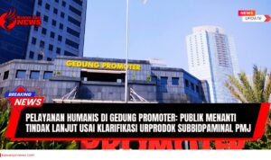 Doc. Tampak depan Gedung Promoter Polda Metro Jaya, lokasi pelayanan Urprodok Subbidpaminal Bidpropam PMJ yang menjadi tempat klarifikasi pengaduan masyarakat pada Senin (10/11/2025). (Foto: Ismail).