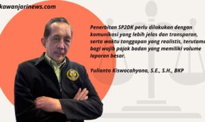 Doc. Yulianto Kiswocahyono, S.E., S.H., BKP, Konsultan Pajak Senior dan Advokat, saat memberikan penjelasan terkait keluhan wajib pajak mengenai pelaksanaan SP2DK. (Foto: Eko Wahyu | KawanJariNews.com).