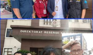 Doc. Para pengurus FERADI WPI dan tim hukum Subur Jaya Lawfirm saat berada di area Ditreskrimum Polda Jawa Barat dalam penanganan perkara dugaan pemalsuan dokumen. (Foto: Nabila).