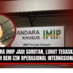 Doc. Ilustrasi — Plang Bandara IMIP di Morowali terlihat pada latar belakang, dengan foto Luhut Binsar Pandjaitan pada kolase lingkaran bagian depan. Gambar ini digunakan sebagai ilustrasi pemberitaan mengenai klarifikasi status operasional Bandara IMIP. (NR).