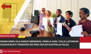 Doc. Sejumlah pihak memperlihatkan dokumen perjanjian dan bukti terkait kasus tersebut saat menggelar konferensi pers di dalam area vila, Sabtu (6/12/2025). Terlihat pemilik vila asal Italia bersama kuasa hukum serta perwakilan terkait berdiri berjajar sambil menunjukkan dokumen sebagai penegasan sikap dan klarifikasi atas persoalan yang tengah bergulir. (Foto: Witanto).